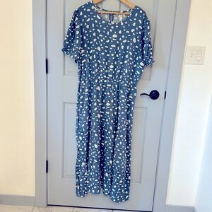 Grecerelle blue maxi dress